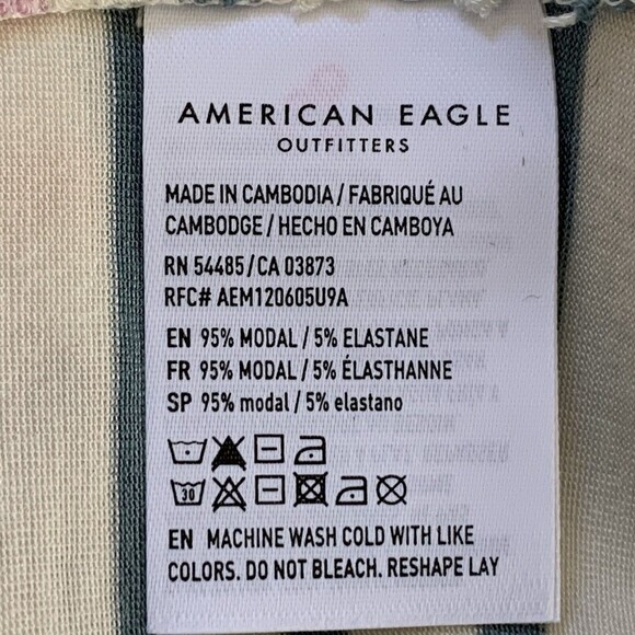 American Eagle Soft & Sexy Tee Top Women XS Striped NWT Hi-low - Picture 10 of 10